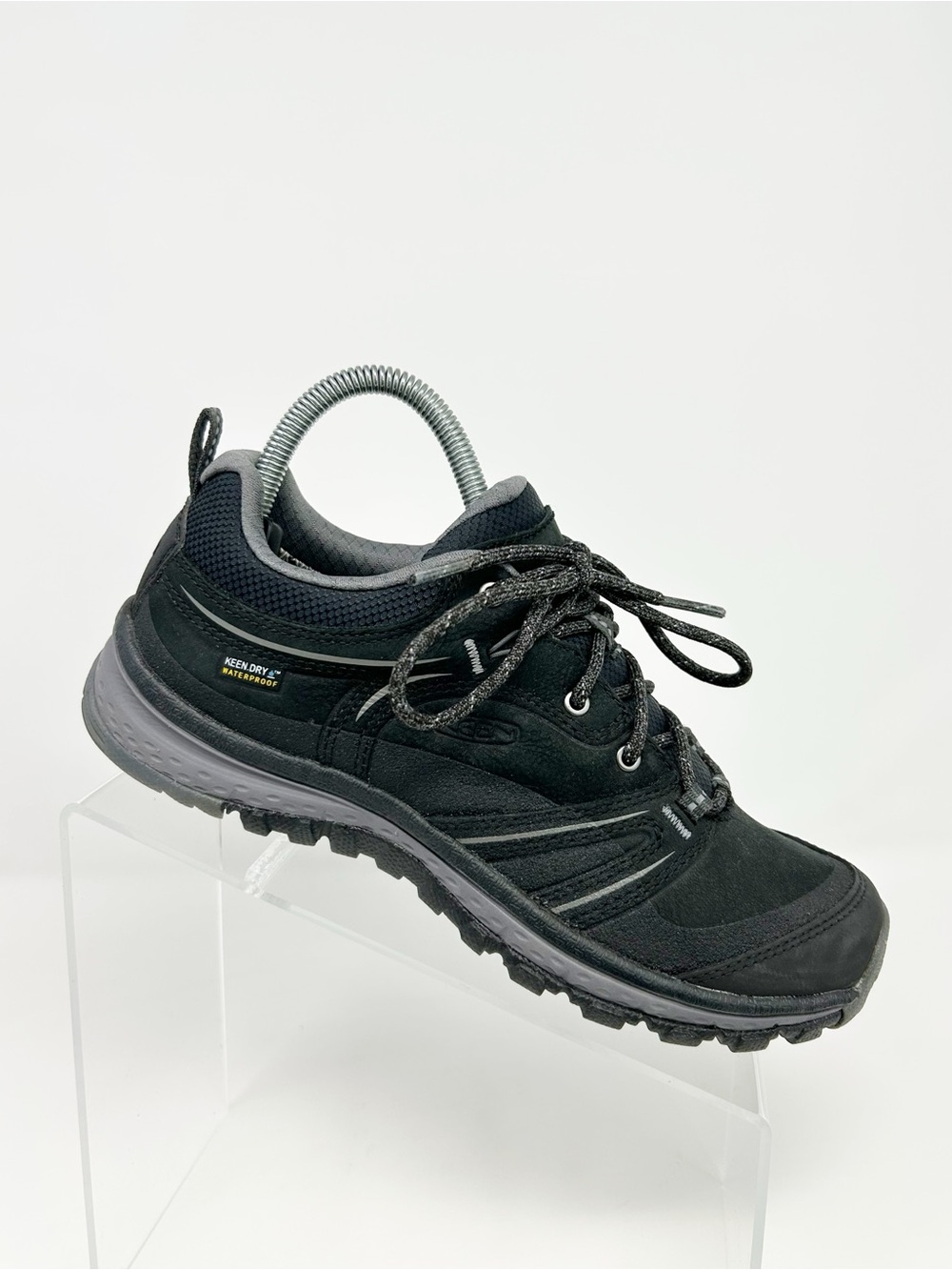 KEEN Terradora Low Waterproof Hiking Trail Shoes Black/Gray Size 7 Sample Shoe
